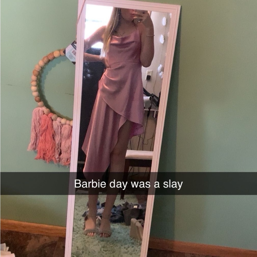 Forever 21 Pink Asymmetrical Dress